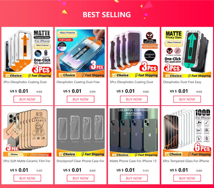 Protecteur d'écran en verre avec revêtement oléophobe, sans poussière, installation facile pour iPhone 14 11 13 12 15 Pro Max Mini XS X XR 17 16 Plus