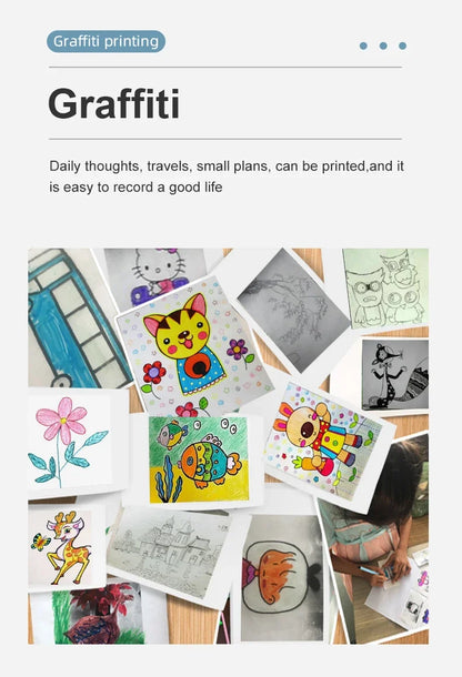 Imprimante portable mini HD X6, imprimante thermique de poche Bluetooth pour étiquettes et autocollants avec rouleaux de papier pour notes d'étudiant, impression sans encre