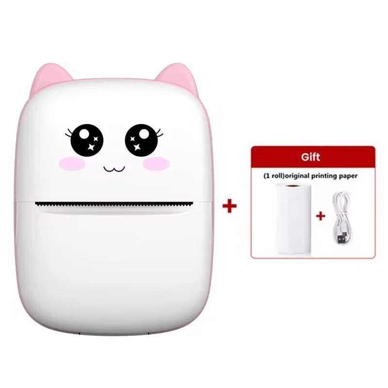 Imprimante portable mini HD X6, imprimante thermique de poche Bluetooth pour étiquettes et autocollants avec rouleaux de papier pour notes d'étudiant, impression sans encre