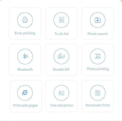 Imprimante portable mini HD X6, imprimante thermique de poche Bluetooth pour étiquettes et autocollants avec rouleaux de papier pour notes d'étudiant, impression sans encre