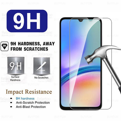1-4Pcs Verre trempé à couverture complète pour Samsung Galaxy A05s A05 A15 4G A25 A35 A55 5G A06 A16 A26 A36 A56 Protecteur d’écran de couverture HD
