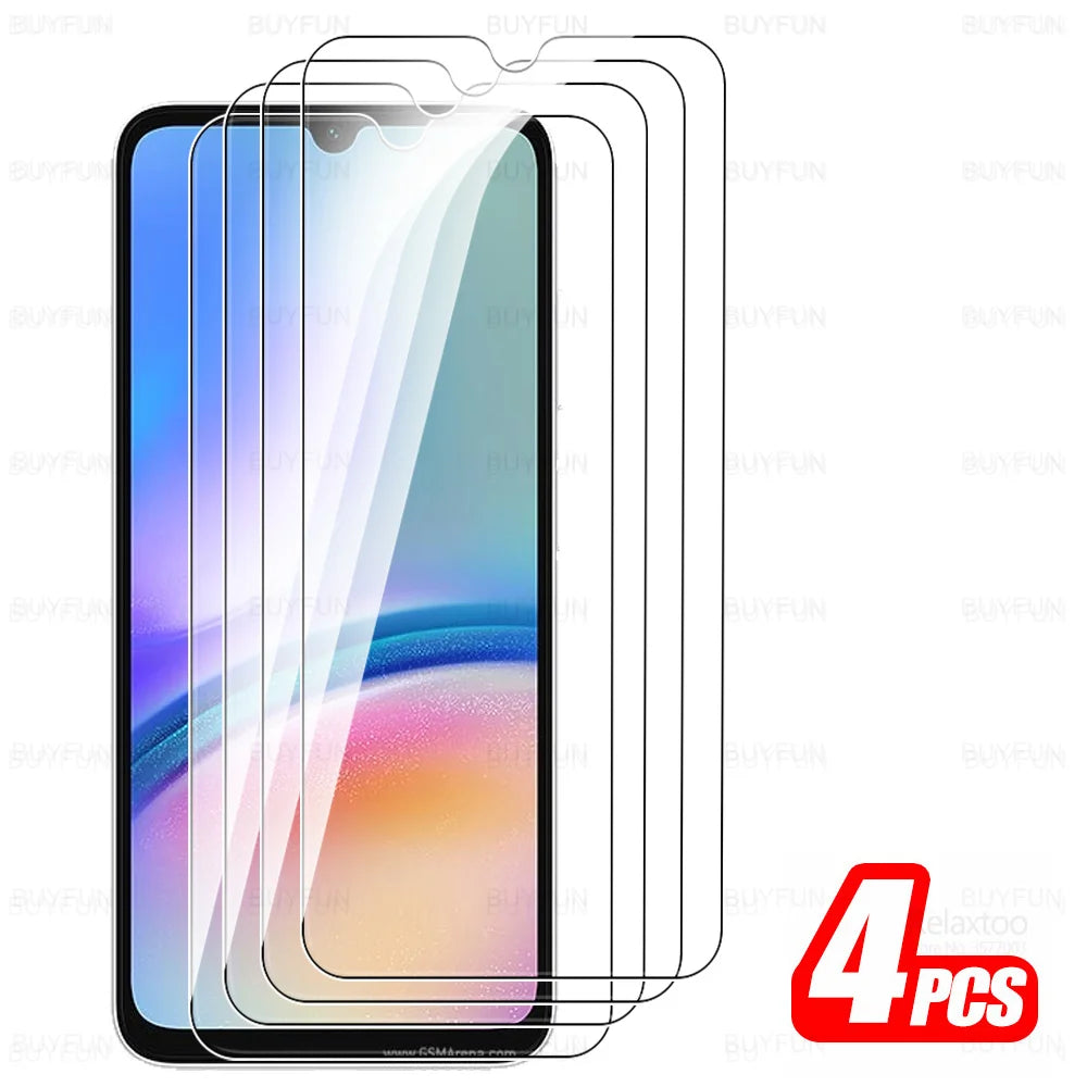 1-4Pcs Verre trempé à couverture complète pour Samsung Galaxy A05s A05 A15 4G A25 A35 A55 5G A06 A16 A26 A36 A56 Protecteur d’écran de couverture HD