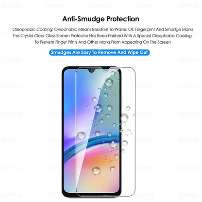 1-4Pcs Verre trempé à couverture complète pour Samsung Galaxy A05s A05 A15 4G A25 A35 A55 5G A06 A16 A26 A36 A56 Protecteur d’écran de couverture HD